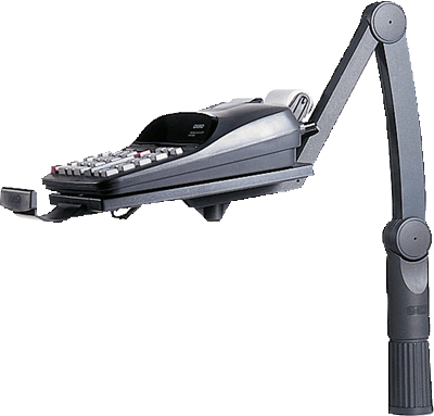 Hansa Telefonschwenkarm TSA5020004 sw'• Tragplatte: 18,5 x 26 cm, für Telefongeräte bis 3 kg • stufenlos höhenverstellbare Haftwürfel für sicheren Halt • Tragplatte quer / längs montierbar, mit E