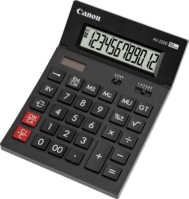 Canon Tischrechner AS-2200 4584B001 schwarz