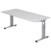 Schreibtisch Fü.silber weiß 180x80cm