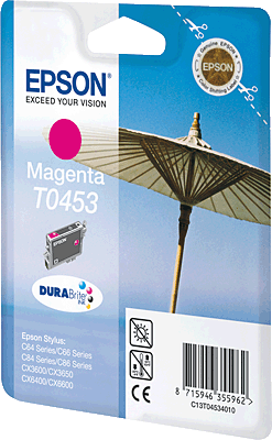 EPSON Tintenpatrone/T04534010 magenta Inhalt 8ml 280 Blatt T0453 Stylus C64, C66, C84, C84N, C84WiFi, C86, CX3650, CX6400, CX6600