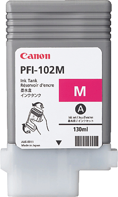 Canon Tintenpatrone/PFI102M magenta Inhalt 130ml 0897B001 Image PROGRAF iPF500, iPF600, iPF605, iPF610, iPF650, iPF700, iPF710, iPF750, iPF755