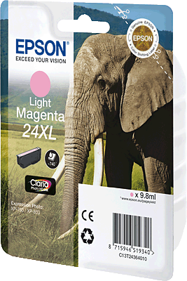 EPSON Tintenpatrone/T24364010 magenta hell Inhalt 10ml 740 Blatt 24XL Expression Photo XP-750, XP-760, XP-850, XP-860, XP-950