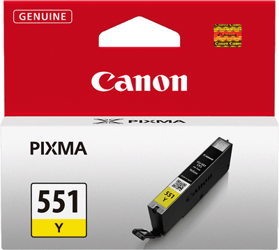 Canon Tintenpatrone CLI551Y 6511B001 gb 168 Blatt gelb PIXMA iP7250, MG5420, MG5450, MG6320, MG6350,MX722, MX922, MX925