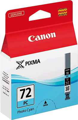 Canon Tintenpatrone/PGI72PC cyan foto Inhalt 14ml 90 Blatt 6407B001 PIXMA PRO-10