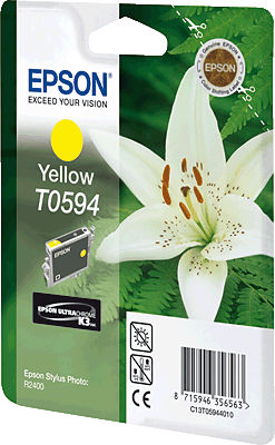 EPSON Tintenpatrone/T05944010 yellow Inhalt 13ml 520 Blatt T0594 Stylus Photo R2400