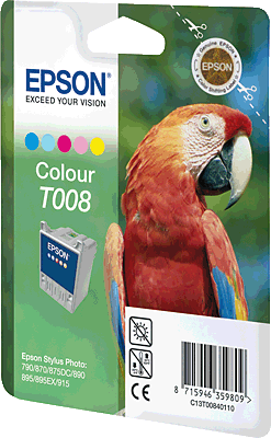 EPSON Tintenpatrone/T00840110 5-farbig Inhalt 46ml 220 Blatt T008 Stylus Photo 870, 890, 895, 915