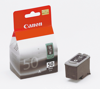 Canon Tintenpatrone PG50 0616B001 sw 300 Blatt schwarz PIXMA iP2200, JX200, JX210P, JX500, JX510P, MP150, MP160, MP170, MP180, MP450, MP450x, MP460