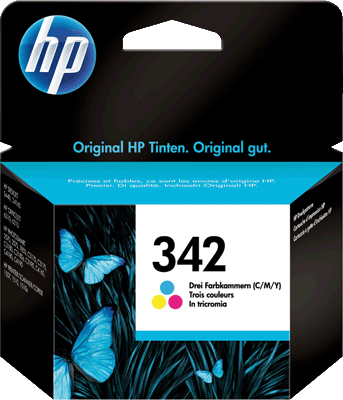 hp Tintenpatrone C9361EE 342 3farbig 175 Blatt 3-farbig (cyan, magenta, gelb) Deskjet 5440, D4160, Officejet 6310, 6315, Photosmart 2570, 2575, 7850, C3170, C3180, C3175, C3190, C4180, C4190, PSC 1