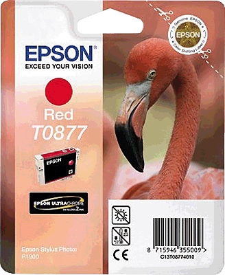 EPSON Tintenpatrone/T08774010 rot Inhalt 11ml T0877 Stylus Photo R1900
