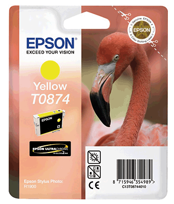 EPSON Tintenpatrone/T08744010 yellow Inhalt 11ml T0874 Stylus Photo R1900