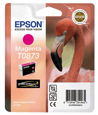 EPSON Tintenpatrone/T08734010 magenta Inhalt 11ml T0873 Stylus Photo R1900