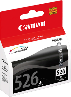 Canon Tintenpatrone CLI526BK 4540B001 sw 520 Blatt schwarz PIXMA iP4850, iP4950, iX6550, MG5150, MG5250, MG5350, MG6150, MG6250, MG8150, MG8250, MX715, MX885, MX895