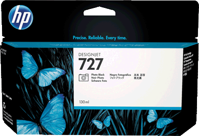 HP Tintenpatrone B3P23A 727 photo sw schwarz foto Designjet T920 ePrinter series, T1500 ePrinter series