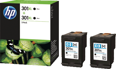 hp Tinte Eco Box D8J45AE 2x301XL schwarz 2x 480 Blatt 2x schwarz Deskjet 1000, 1050, 1050se, 2000, 2050, 2050se, 3000, 3050, 3050se, 3050ve, 1050A, 2050A, 2054A, 3050A, 3052A, 3054A, 2510 , 3055A