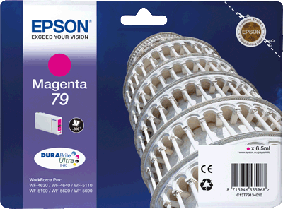 Epson Tintenpatrone T7913 magenta 800 Blatt magenta WorkForce Pro WF4630 DWF, WF5190 DW, WF4640 DTWF, WF5620 DWF, WF510 DW, WF5690 DWF