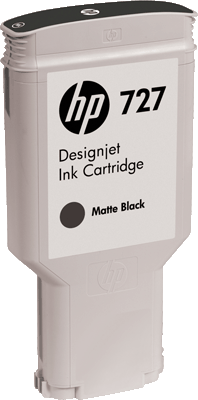 HP Tintenpatrone C1Q12A 727 matt schwarz schwarz matt 300 ml  Designjet T920 ePrinter series, T1500 ePrinter series