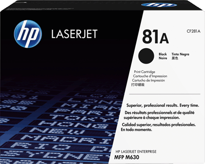 hp Toner CF281A 81A schwarz 10.500 Blatt schwarz HP LaserJet Enterprise Flow M630z, M630dn, M630f, M630h, m605