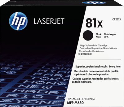 hp Toner CF281X 81X schwarz 25.500 Blatt schwarz HP LaserJet Enterprise Flow M630z, M630dn, M630f, M630h, m605