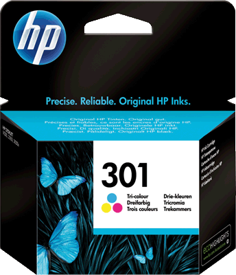 hp Tintenpatrone CH562EE 301 3farbig 165 Blatt 3-farbig (cyan, magenta, gelb) Deskjet 1000, 1050, 1050se, 2000, 2050, 2050se, 3000, 3050, 3050se, 3050ve1050A, 2050A, 2054A, 3050A, 3052A, 3054A251