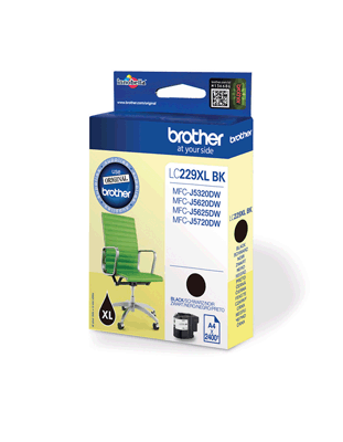 Brother Tintenpatrone LC229XLBK schwarz 2.400 Blatt schwarz MFC-J5320DW, -J5620DW, -J5720DW