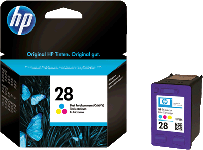 hp Tintenpatrone C8728AE 28 3-farbig 240 Blatt 3-farbig (cyan, magenta, gelb) Deskjet 3320, 3325, 3420, 3425 series, 3520, 3535, 3550, 3745, 3645, 3647, 3650, 3845, 5650, 5652, 5655, 5850, Officejet