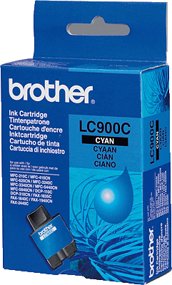 brother Tintenpatrone/LC900C cyan 400 Blatt DCP-110C, 115C, 120C, 310CN, 315CN, 340CW, FAX-1835C, 1840C, 1940CN, 2440C, MFC-210C, 215C, 410CN, 425CN, 620CN, 640CW, 820CW, 3240C, 3340CN, 5440CN, 5840C