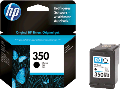 hp Tintenpatrone CB335EE 350 schwarz 200 Blatt schwarz Deskjet D4260, D4360, Officejet J6424, J5730, J5780, J5785, J6410, J6415, Photosmart C4205, C4270, C4272, C4280, C4340, C4380, C4390, C4472, C