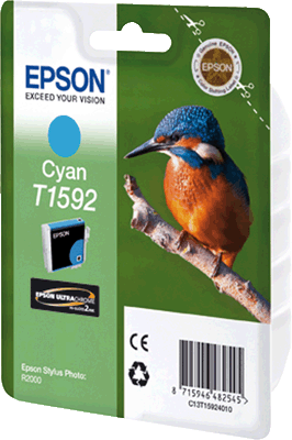 Epson Tintenpatrone T15924010 T1592 cyan cyan Stylus Photo R2000