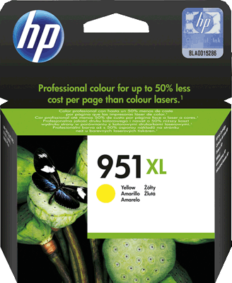 HP Tintenpatrone CN048AE 951XL gelb 1.500 Blatt gelb Officejet Pro 251fw, 276fw, 8100 e-Printer (N811a), 8600 E-AIO, 8600 Plus e-AIO