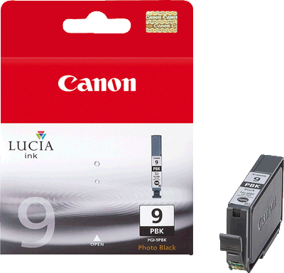 Canon Tintenpatrone PGI9PBK 1034B001 sw 630 Blatt schwarz foto PIXMA iX7000, iX7000R, MX7600, MX7600R, Pro9500, Pro9500 MarkII