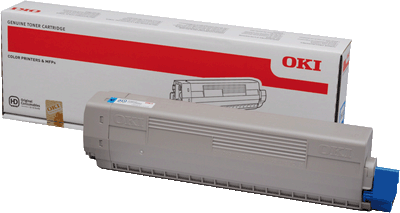 OKI Lasertoner 44844615 cyan 7.300 Blatt cyan C822