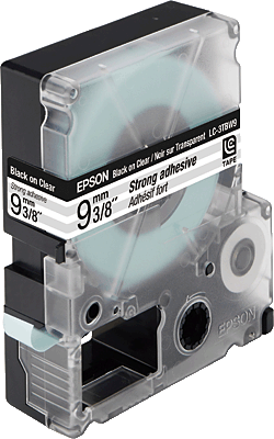 EPSON Beschriftungsband/C53S624405 9mm schwarz transparent