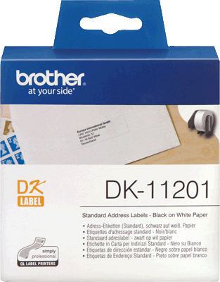 brother Einzeletikett DK11201 VE400 weiß