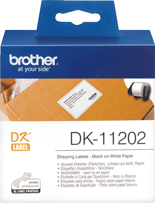 Brother Etiketten DK11202 VE300 weiß / schwarz