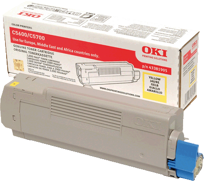 Oki Toner 43381905 gelb 2.000 Blatt gelb C5600 C5700