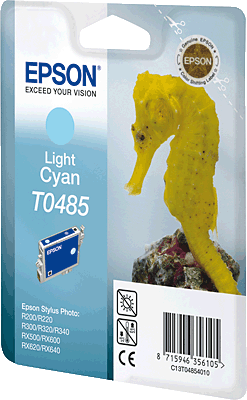 EPSON Tintenpatrone/T04854010 cyan hell Inhalt 13ml 430 Blatt T0485 Stylus Photo R200, R220, R300, R320, R340, RX500, RX600, RX620, RX640