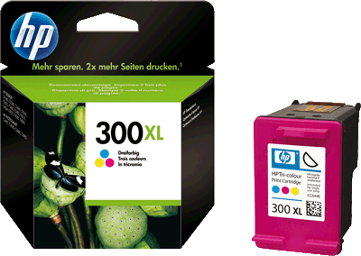 hp Tintenpatrone CC644EE 300XL 3farbig 440 Blatt 3-farbig (cyan, magenta, gelb) Deskjet D1660, D2560, D2660, D5560, F42244, F2420, F2480, F2492, F4210, F4272, F4280, F4580. Photosmart C4670, C4680,