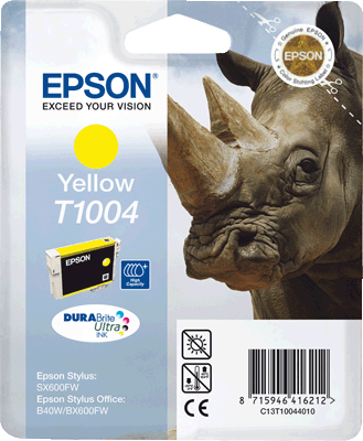 Epson Tintenpatrone T10044010 T1004 gelb gelb Stylus SX510W, SX515W, SX600FW, SX610FW, Stylus Office B40W, BX600FW, BX610FW