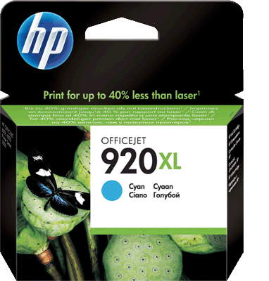 hp Tintenpatrone CD972AE 920XL cyan 700 Blatt cyan Officejet 6000, 6500, 7000 series, 6500A Plus, 6500A, 7500A wf