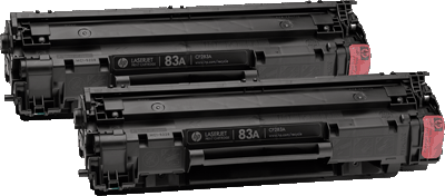 hp Toner CF283AD 83A schwarz VE2 2x 1.500 Blatt 2x schwarz LaserJet Pro M201, MFP M225, MFP M125, MFP M127