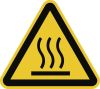 Schild Warnung vor heißer Oberfläche