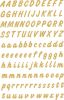 Buchstabenetiketten A-Z gold