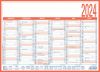 Wandkalender A4 blau/rot