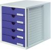 Schubladenbox grau/blau