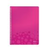 Collegeblock A4 80Bl Wow pink metallic