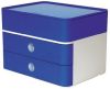 Schubladenbox 2 Laden+Box weiß/blau