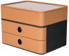 Schubladenbox 2 Laden+Box grau/caramel
