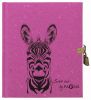 Tagebuch Zebra blanko Save me pink