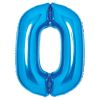 Folienballon Zahl blau 0