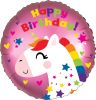 Folienballon Happy Birthday Einhorn